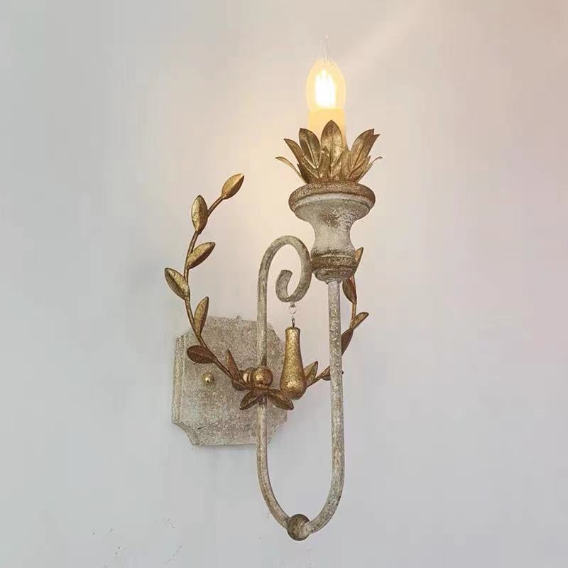 Drvena zidna lampa, vintage rustikalnog stila, američki seoski i francuski pastoralni dizajn, pogodna za dnevni boravak, blagovaonu, hodnik ili spavaću sobu