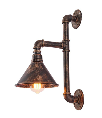 Retro industrijska zidna svjetiljka od kovanog željeza, stil vodovodnih cijevi, Bluetooth