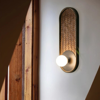 Zidna lampa u japanskom stilu Wabi-Sabi, s francuskim vintage utjecajem, za dnevni boravak i spavaću sobu, dekorativna zidna rasvjeta
