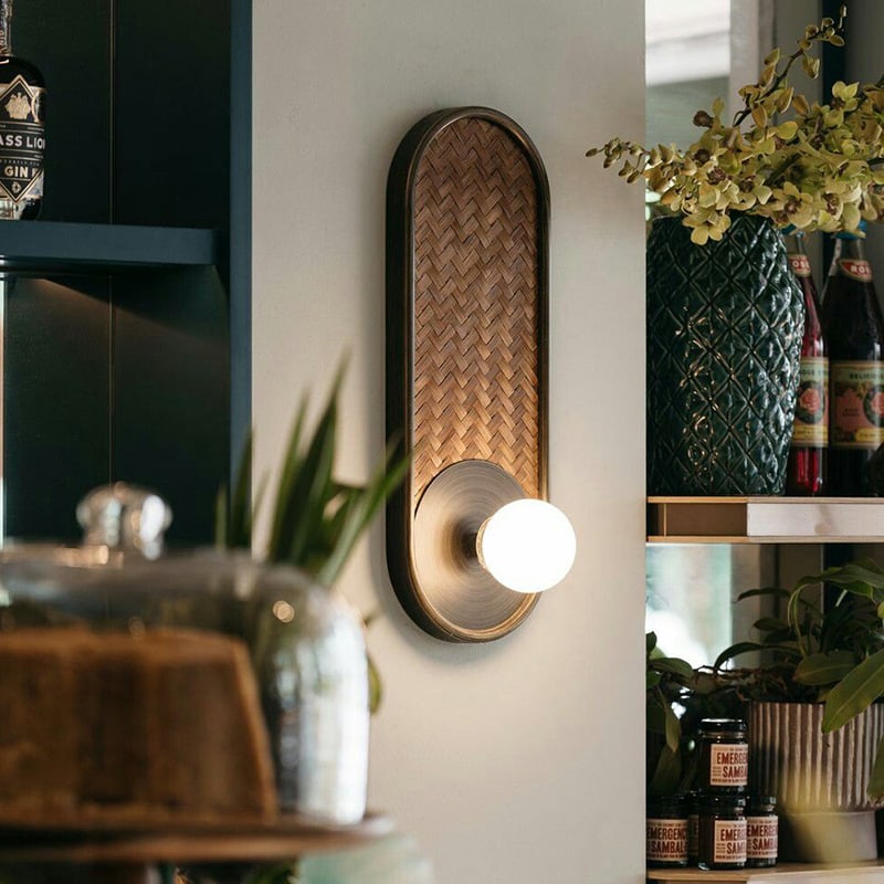 Zidna lampa u japanskom stilu Wabi-Sabi, s francuskim vintage utjecajem, za dnevni boravak i spavaću sobu, dekorativna zidna rasvjeta