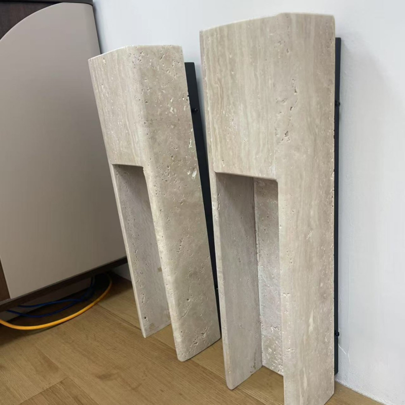 Žuto travertinska zidna lampa u japanskom stilu Wabi-Sabi za hodnik, nordijski luksuzni rasvjetni komad za vilu ili showroom