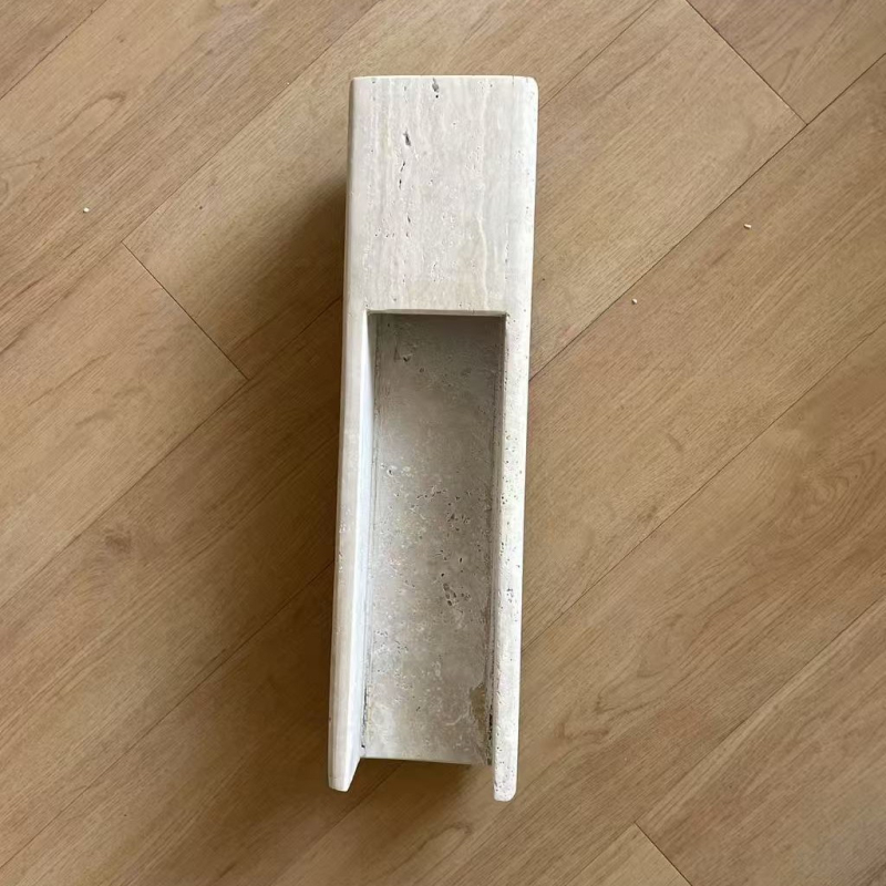 Žuto travertinska zidna lampa u japanskom stilu Wabi-Sabi za hodnik, nordijski luksuzni rasvjetni komad za vilu ili showroom