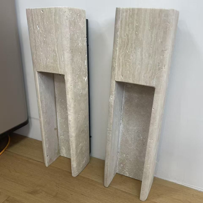 Žuto travertinska zidna lampa u japanskom stilu Wabi-Sabi za hodnik, nordijski luksuzni rasvjetni komad za vilu ili showroom