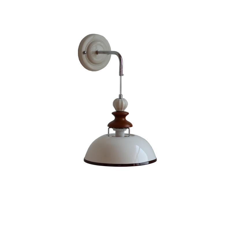Keramična zidna lampa u francuskom antiknom stilu, krem boje, Bauhaus dizajn, za spavaću sobu, dnevni boravak, balkon i stubište