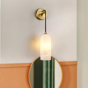 Yunshi mermer zidna lampa – novi kineski stil, lagani luksuz, dizajnerski, za dnevni boravak kao pozadina televizora i modernu minimalističku spavaću sobu