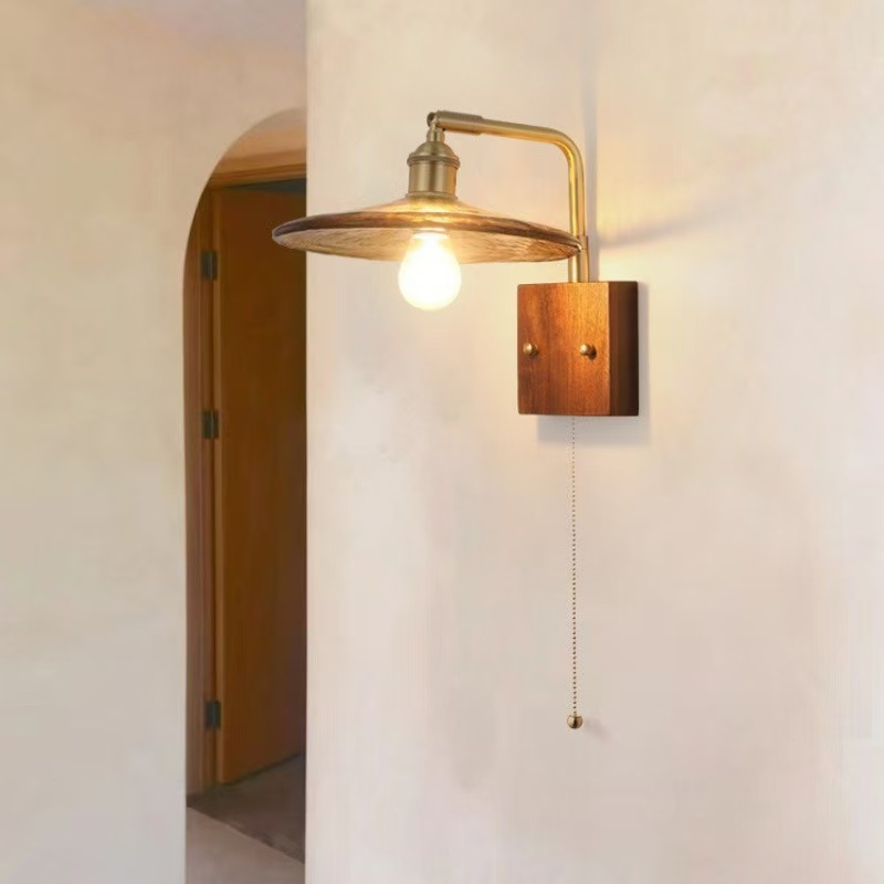 Vintage mesingana zidna lampa, nordijsko-wabi-sabi stil, za ured, dnevni boravak i spavaću sobu – svjetlo za čitanje