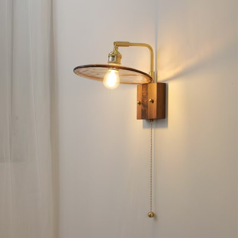 Vintage mesingana zidna lampa, nordijsko-wabi-sabi stil, za ured, dnevni boravak i spavaću sobu – svjetlo za čitanje
