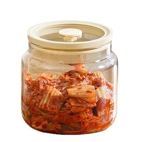 Staklena posuda s hermetičkim zatvaračem, prehrambene kvalitete, 600 ml, višestruka namjena za kiseli krastavci, džem, med, orašaste plodove, žitarice i umake
