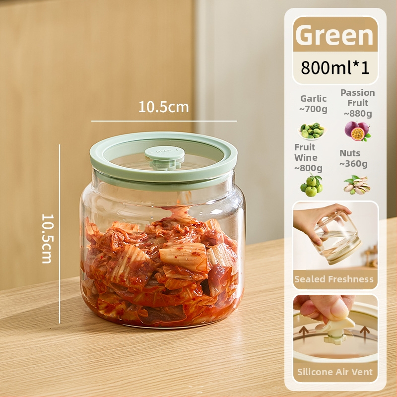 Staklena posuda s hermetičkim zatvaračem, prehrambene kvalitete, 600 ml, višestruka namjena za kiseli krastavci, džem, med, orašaste plodove, žitarice i umake