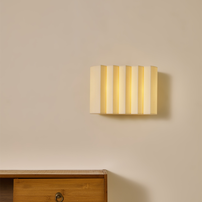 Zidna lampa u japanskom retro stilu za spavaću sobu i hodnik, kvadratni blok smole za dekor