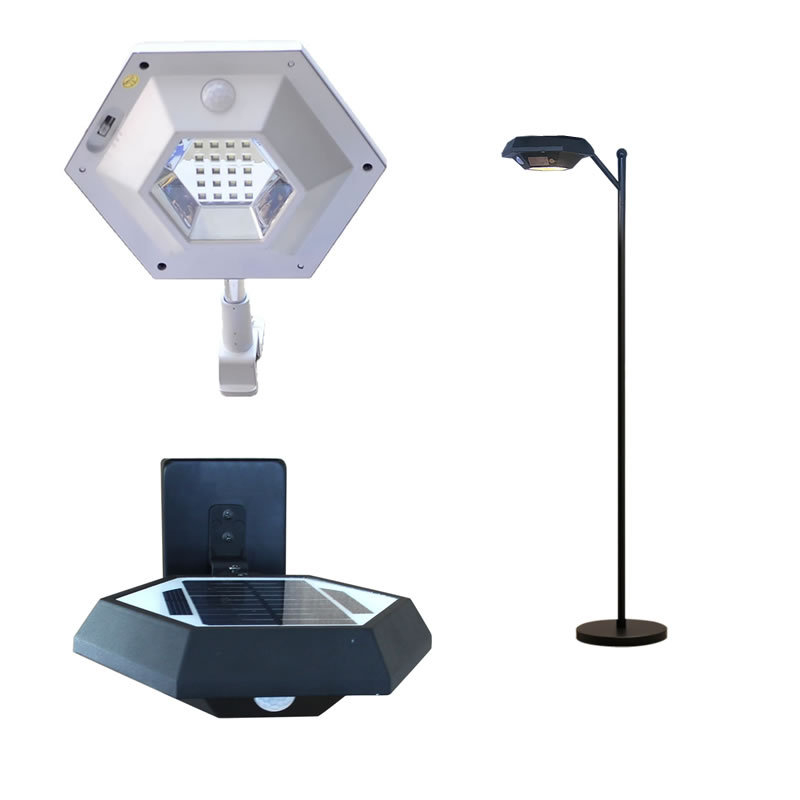 LED vanjska vodootporna zidna svjetiljka sa senzorom od aluminijskog legura, solarna vrtna lampa 1.28 m