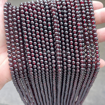 Granat slobodne perle, vinsko crvene, okrugle 4 mm, komponente za narukvicu DIY nakit