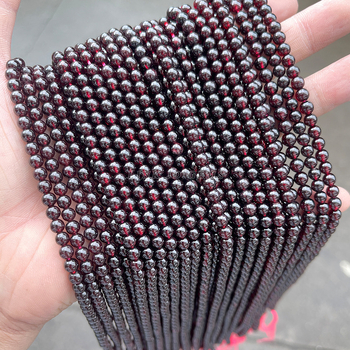 Granat slobodne perle, vinsko crvene, okrugle 4 mm, komponente za narukvicu DIY nakit