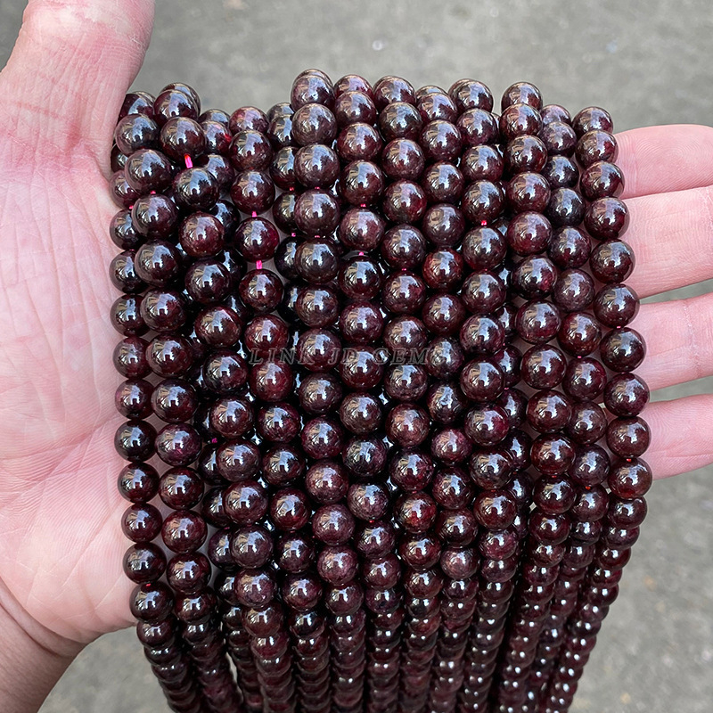 Granat slobodne perle, vinsko crvene, okrugle 4 mm, komponente za narukvicu DIY nakit
