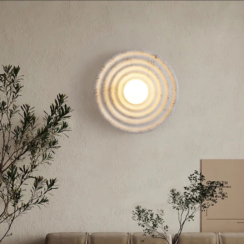 Zidna lampa japanskog minimalističkog stila wabi-sabi za hodnik i dnevni boravak — dizajnerska retro zidna svjetiljka za spavaću sobu