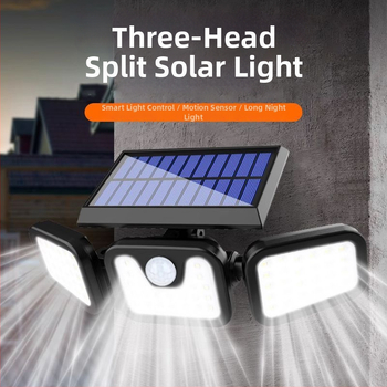 Vanjska solarna zidna rasvjeta s detekcijom pokreta za vrt, dvorište i garažu, IP65