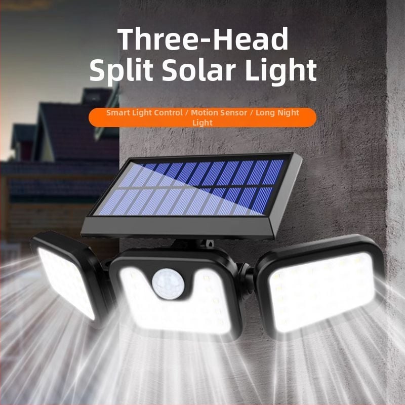 Vanjska solarna zidna rasvjeta s detekcijom pokreta za vrt, dvorište i garažu, IP65