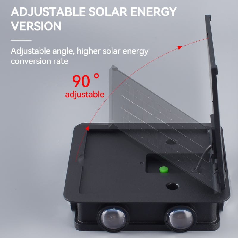 Solarna zidna svjetiljka za vanjsku uporabu, 360° osvjetljenje zida, IP65 vodootporna, topla 3000K, 8 LED, neoklasični vrtni dvorišni fenjer