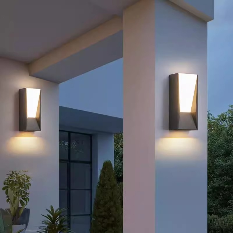 Vanjska zidna svjetiljka za vrt i dvorište, otporna na vlagu, aluminijska vanjska rasvjeta za ulaz, balkon i hodnik