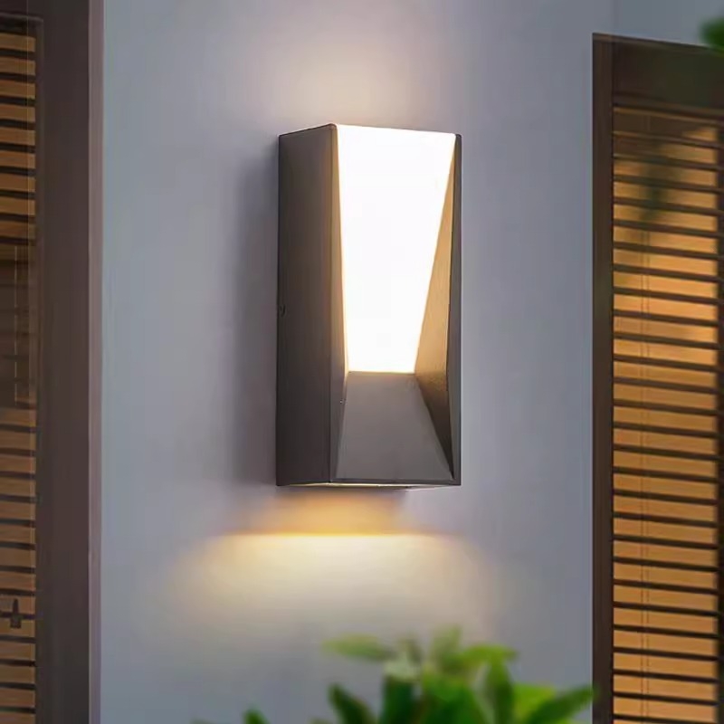 Vanjska zidna svjetiljka za vrt i dvorište, otporna na vlagu, aluminijska vanjska rasvjeta za ulaz, balkon i hodnik