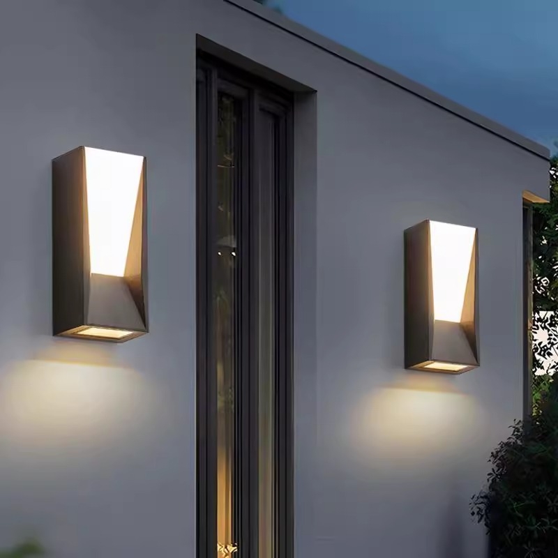 Vanjska zidna svjetiljka za vrt i dvorište, otporna na vlagu, aluminijska vanjska rasvjeta za ulaz, balkon i hodnik