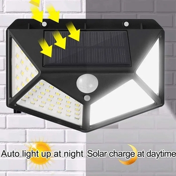 Solarna LED zidna svjetiljka za vanjsku upotrebu, senzor pokreta, vodootporna lampica za dvorište i vrt