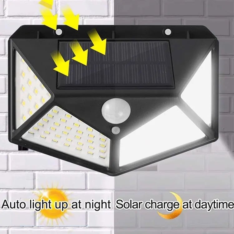 Solarna LED zidna svjetiljka za vanjsku upotrebu, senzor pokreta, vodootporna lampica za dvorište i vrt