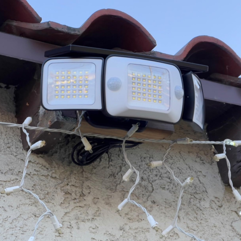 Solarna troglava zidna svjetiljka, vanjska LED rasvjeta za dvorište i vrt (IP66)
