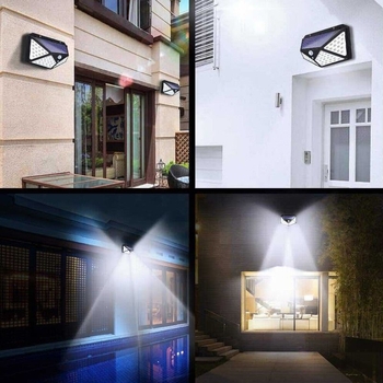 Solarna zidna lampa za vrt, vanjska vodootporna LED s senzorom pokreta i automatskim osvjetljenjem