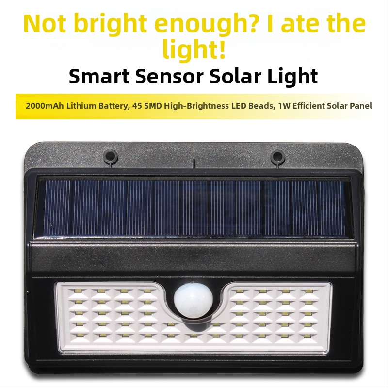 Solarna vanjska zidna svjetiljka sa senzorom pokreta, vodootporna za vrt i dvorište
