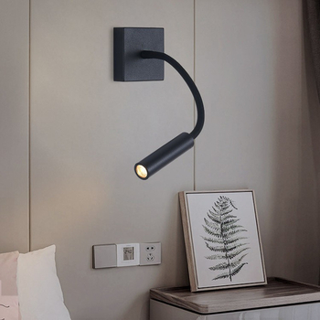 Skandinavska minimalistična LED zidna lampa za čitanje s podesivim fleksibilnim nastavkom, pogodna za hodnik i uz krevet