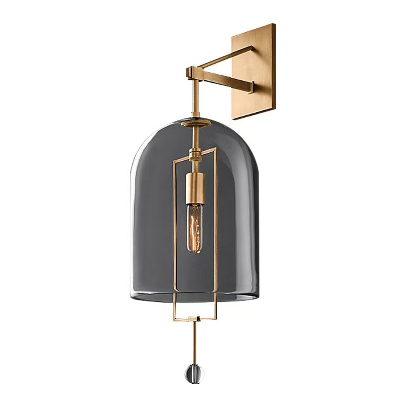 Staklena zidna lampa s modernim dizajnom, američki stil, za dnevni boravak i spavaću sobu