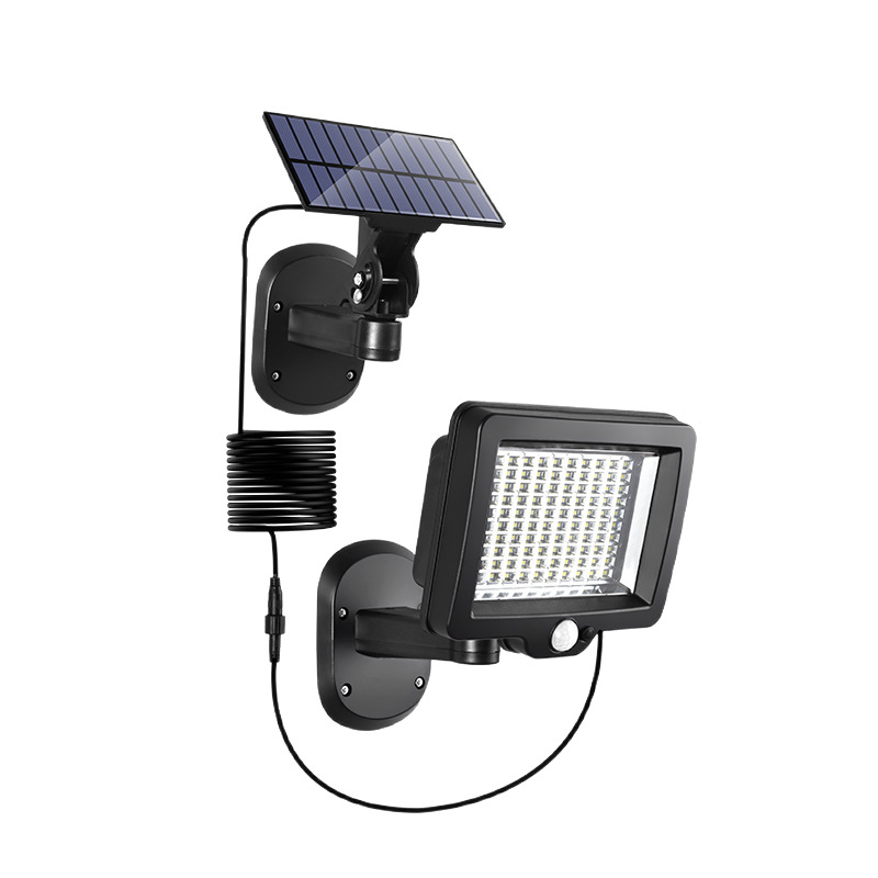 Solarna zidna svjetiljka s senzorom pokreta, daljinskim upravljanjem, automatskim punjenjem, vodootporna, za vanjsku upotrebu