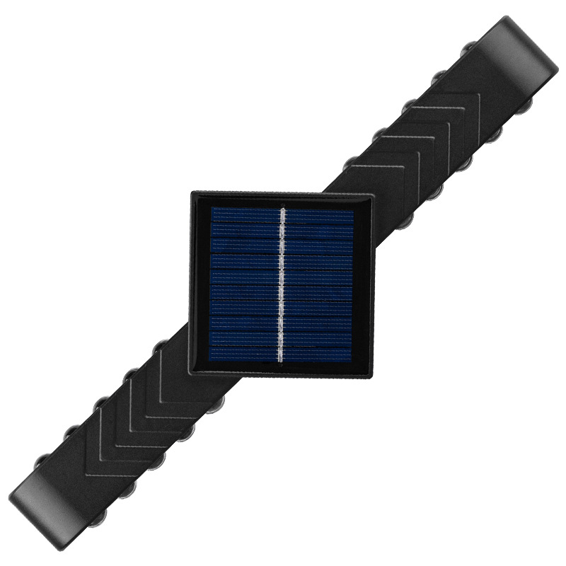 Solarno vrtno svjetlo za balkon, vanjsko vodootporno zidno svjetlo s dvostrukom glavom, osvjetljenje gore-dolje
