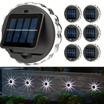 LED zidna lampa u obliku latice za vanjski vrt, dekorativna solarna rasvjeta, obostrano osvjetljenje krajolika