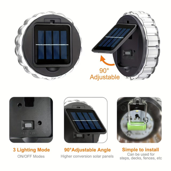 LED zidna lampa u obliku latice za vanjski vrt, dekorativna solarna rasvjeta, obostrano osvjetljenje krajolika