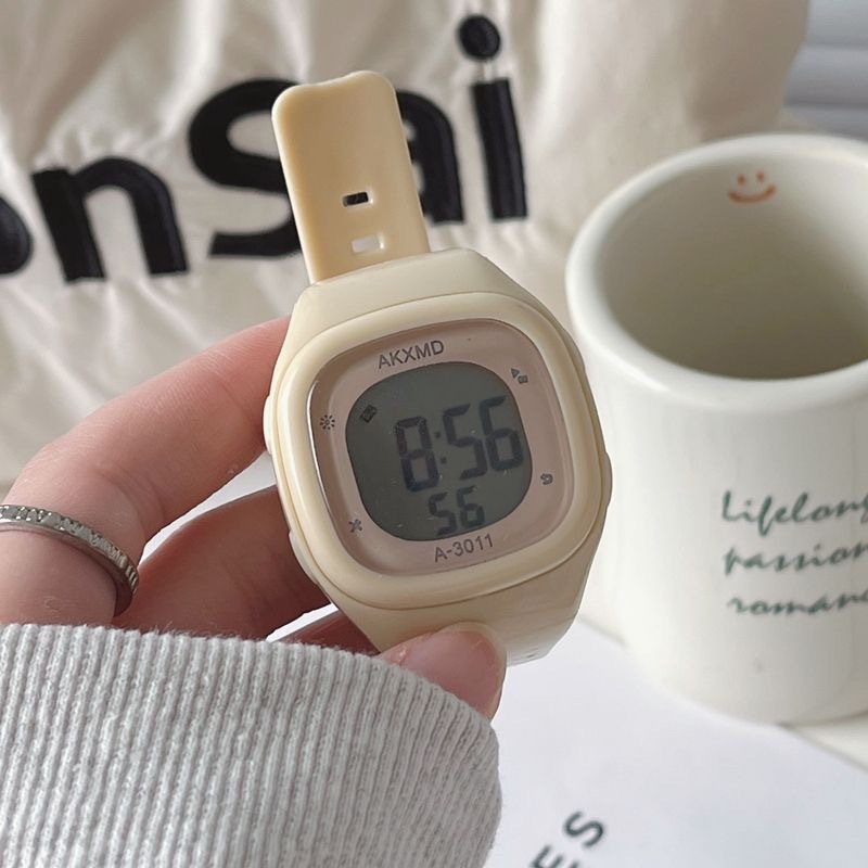 Novi elektronički sat s jednorogom, mali kvadratni dizajn, unisex, korejski stil, minimalistički, sportski, višefunkcionalan
