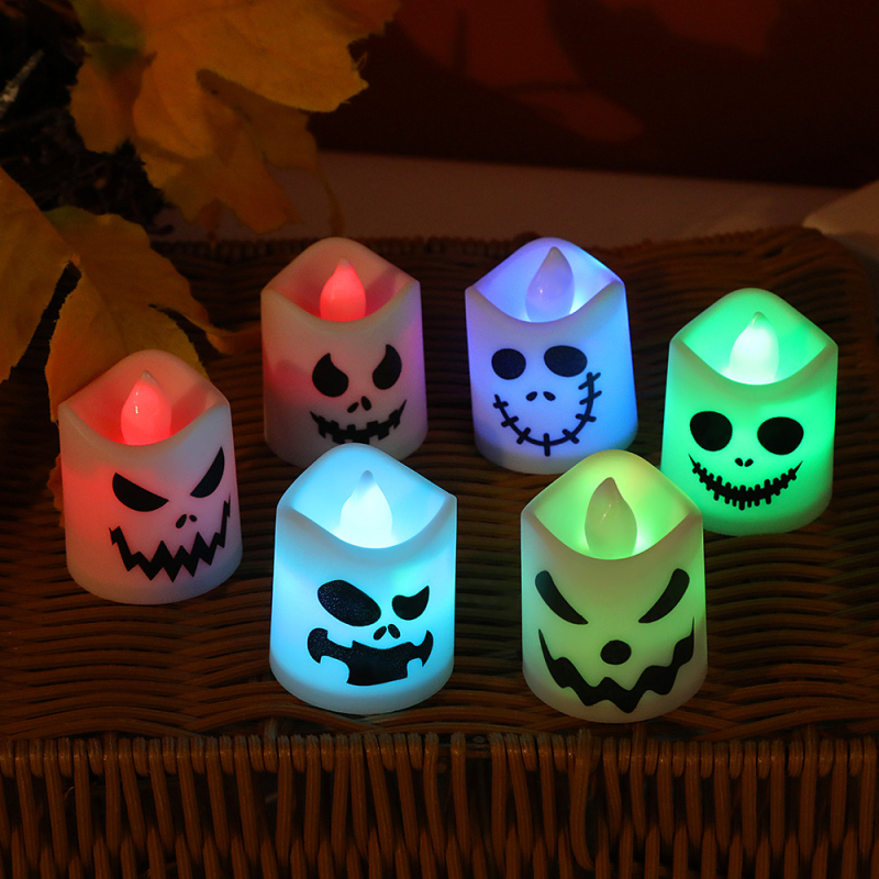 Kreativna Halloween LED svijeća za horor atmosferu i dekoracije za zabave, tema duh, prostorija za igru u stilu escape room