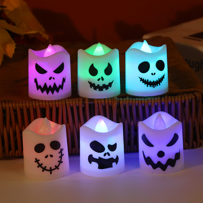 Kreativna Halloween LED svijeća za horor atmosferu i dekoracije za zabave, tema duh, prostorija za igru u stilu escape room