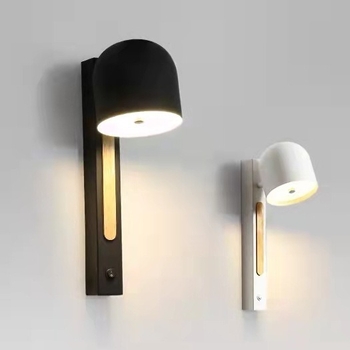 Noćna zidna lampa za spavaću sobu, moderni minimalistički dizajn, rotirajuća LED lampica za čitanje