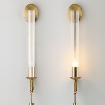 Stenska lampa s staklenim sjenilom, lagani luksuz studijskog stila, skandinavski kreativni postmoderni minimalistički dizajn za spavaću sobu, dnevnu sobu, hodnik i TV zid