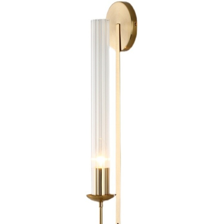 Stenska lampa s staklenim sjenilom, lagani luksuz studijskog stila, skandinavski kreativni postmoderni minimalistički dizajn za spavaću sobu, dnevnu sobu, hodnik i TV zid