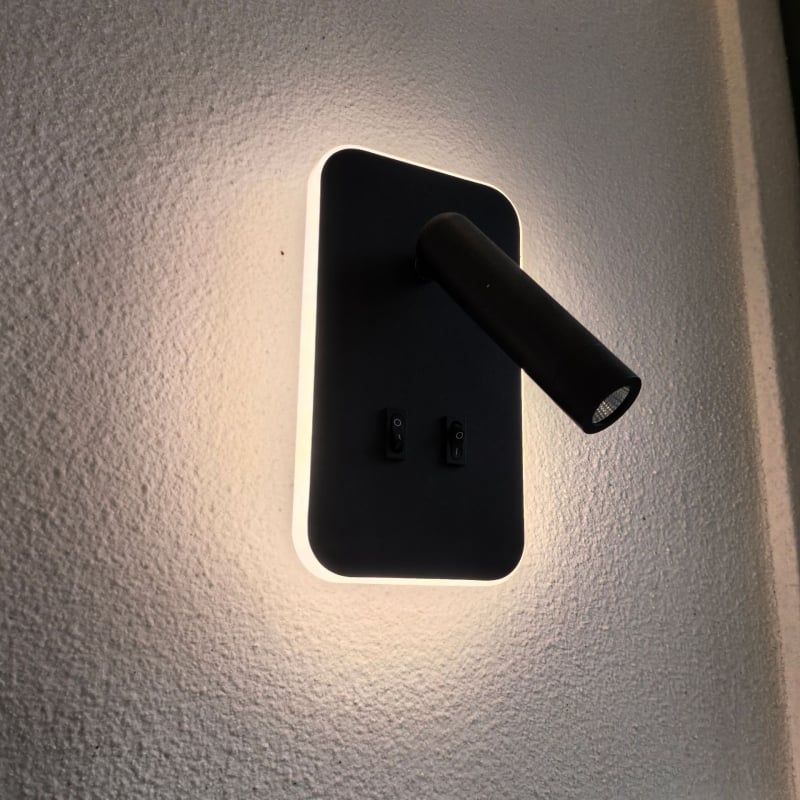 LED zidna lampa za čitanje uz kreveta, rotirajuća glava, nordijski minimalistički dizajn, s dvostrukim upravljanjem, pogodna za spavaću sobu i radnu sobu
