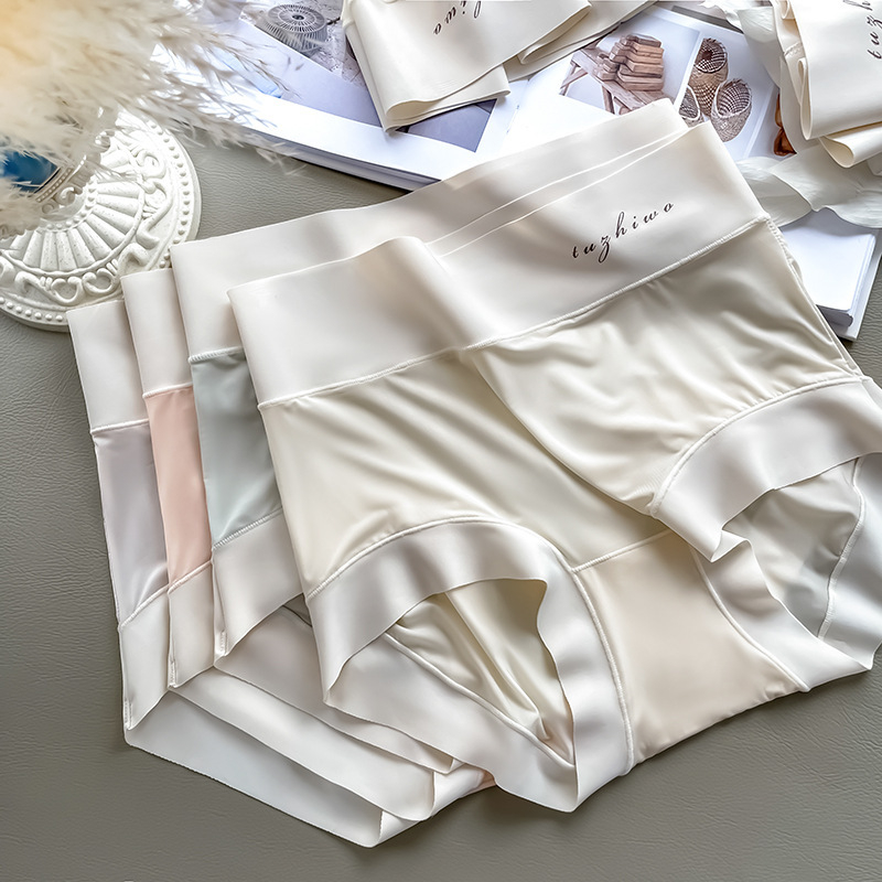 Ženske gaćice visokog struka, Ice Silk, ljetne ultra-tanke, prozračne, s pamukom u području prepona