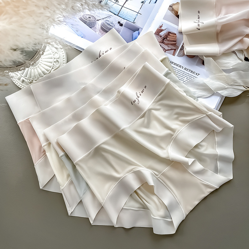 Ženske gaćice visokog struka, Ice Silk, ljetne ultra-tanke, prozračne, s pamukom u području prepona