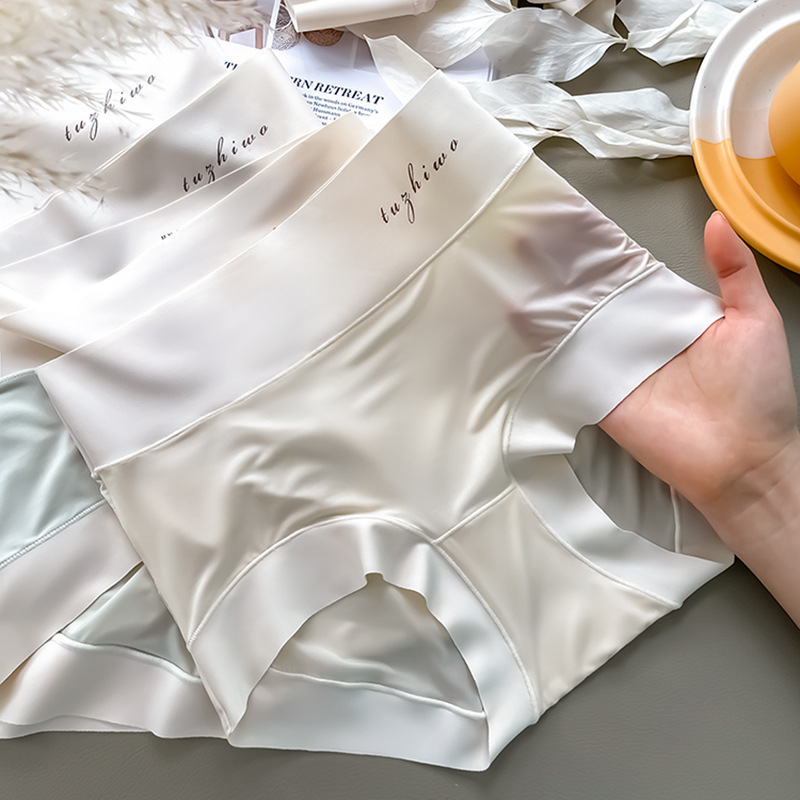 Ženske gaćice visokog struka, Ice Silk, ljetne ultra-tanke, prozračne, s pamukom u području prepona