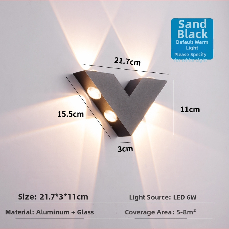 LED vanjska vodootporna zidna svjetiljka za hodnik i stepenice, skandinavski moderni minimalistički dizajn za dnevnu sobu i spavaću sobu