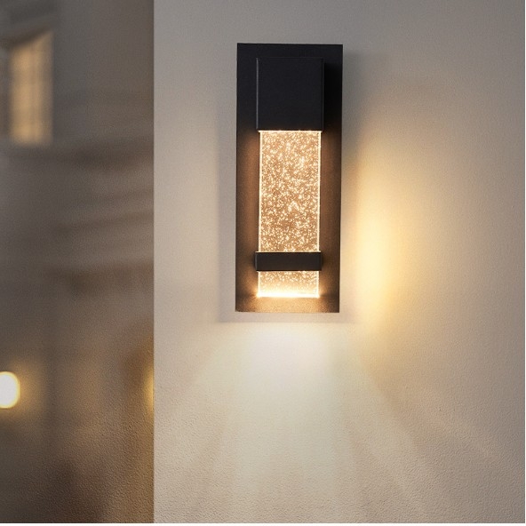 LED vanjska zidna svjetiljka s dvostrukom glavom, vodootporna, za vanjski zid i stepenice, minimalistički dizajn dvorišta