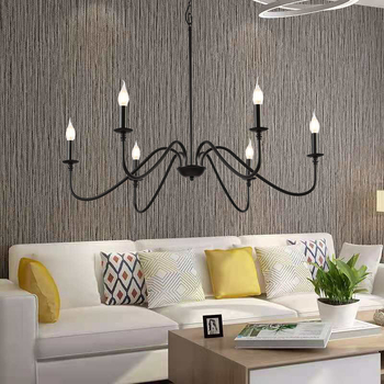 Moderna minimalistički željezni luster s LED, četiri izvora svjetla, vučni prekidač, pogodna za dnevni boravak, blagovaonu, spavaću sobu i radnu sobu.