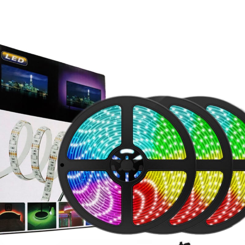 RGB mini USB LED trak s daljinskim upravljačem od tri tipke, neprekidno dimanje, RGB boje za noćnu atmosferu